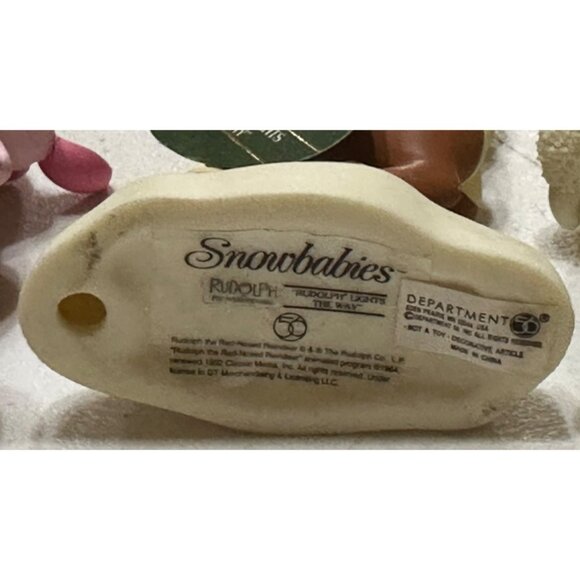 Vintage Set of 3 White Snowbabies Holiday Porcelain Figurines (SEE PICS/READ) - Picture 15 of 16